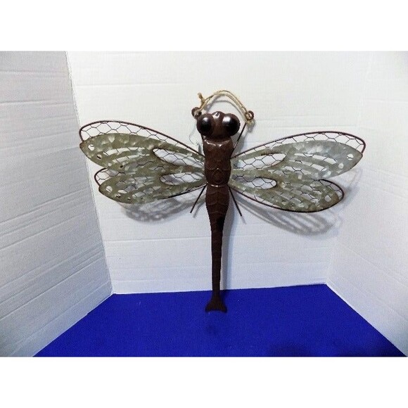 NEW Metal Dragonfly Wall Art Hanging Butterfly Decor - Picture 2 of 5